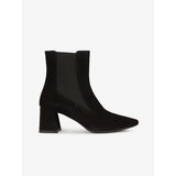 Geox Black Womens Suede Heeled Ankle Boots Giselda - Women Cijene