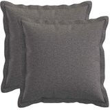  Jastuk s jastukom HOUTEN 2 kom. Svjetlosiva Umjetni lan - Svjetlosiva 50 x 50 cm 2 | shoptok.hr