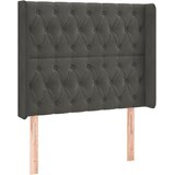  Uzglavlje s ušima tamnosivo 93x16x118/128 cm baršunasto | shoptok.hr