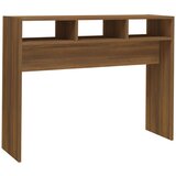 Maison Chic konzolna miza - miza ob steni rjav hrast 105x30x80 cm konstruiran les, (21786355) | Shoptok.si