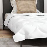  2-u-1 Punionica s jastukom 2 pcs Bijela 155 x 200 cm Mikrofibra | shoptok.hr
