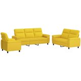  Set sofe 3 pcs Svijetlo žuta Tkanina | shoptok.hr