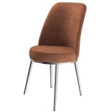 Hanah home set trpezarijskih stolica Dexa 8 kom, terakota tkanina Babyface, hromirane metalne noge | Eponuda.com