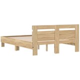  Okvir za krevet s uzglavljem i LED boja hrasta sonome 120x190cm | shoptok.hr