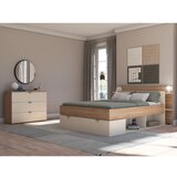 Marckeric Bela/v naravni barvi zakonska postelja v hrastovem dekorju s prostorom za shranjevanje brez letvenega dna 140x190 cm Albo – | Shoptok.si