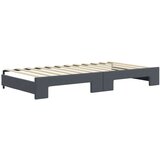  Dnevni krevet na razvlačenje i ladice tamnosivi 100 x 200 cm | shoptok.hr