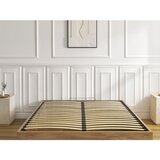 Bobochic Paris Rjava zakonska postelja iz iverne plošče v dekorju breze s prostorom za shranjevanje/brez vzglavja z letvenim dnom 180x200 cm Mara – | Shoptok.si