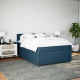  box spring s madracem plavi 160 x 200 cm baršunasti | shoptok.hr