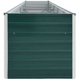 vidaXL Visoka greda pocinkano jeklo 400x80x45 cm zelena | Shoptok.si