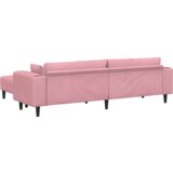  Baršunasta sofa s jastukom s jastukom 3 pcs Roza 208 cm Baršun | shoptok.hr