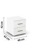 home24 NOČNA OMARICA, bela, bela, visoki sijaj | Shoptok.si