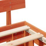  Krevetna konstrukcija s uzglavljenjem Vosak smeđa 90x200 cm Čvrsto drvo Bora | shoptok.hr