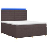  Boxspring krevet s madracem Tamno smeđa 140 x 200 cm Tkanina - Tamno smeđa 140 x 200 cm Dizajn linija | shoptok.hr