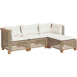 vidaXL 4-dijelni set vrtnih sofa s jastucima bež od poliratana | shoptok.hr