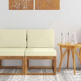  Srednja sofa za van Čvrsto drvo akacije Prirodna - Prirodna boja i krem 1x srednji | shoptok.hr