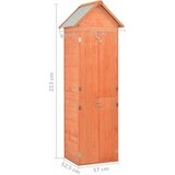 vidaXL vrtna kućica za pohranu 71 x 60 x 213 cm drvena | shoptok.hr