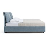 Bonami Selection Modra oblazinjena zakonska postelja z odlagalnim prostorom z ležiščem/roštom 180x200 cm Myra Pillow - | Shoptok.si