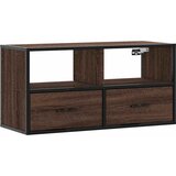 TV ormarić smeđi hrast 80x31x39,5 cm Konstruirano drvo i metal | shoptok.hr
