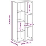  Regal za knjige bijeli 50x25x105 cm konstruirano drvo | shoptok.hr