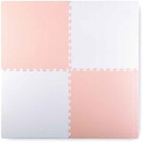 Ricokids velika pjenasta podloga za slaganje 60x60 cm 4 komada boje breskve i bijele | shoptok.hr