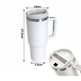  Velika termo šalica s ručkom i slamkom - 1,2 l | shoptok.hr