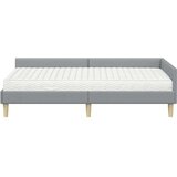  Kotni okvir postelje z matrico 2 pcs Svetlo siva blago, (5000121457) | Shoptok.si