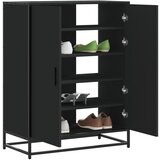 vidaXL Ormarić za cipele crni 75x38x97,5 cm Konstruirano drvo i metal Cijene