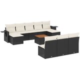  11-dijelni set vrtnih sofa od poliratana s jastucima crni | shoptok.hr