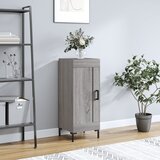 vidaXL Komoda siva sonoma 34,5x34x90 cm inženirski les Cene