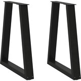  Noge za blagovaonski stol V-oblik 2 kom Crne 50x(72-73,3) cm Čelik | shoptok.hr