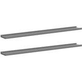  Zidne police 2 kom sive 100 x 9 x 3 cm | shoptok.hr
