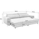 MID.YOU VELIKA ZOFA, krem barve tekstil, leseni material | Shoptok.si