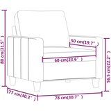  Fotelja krem 60 cm od umjetne kože | shoptok.hr
