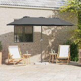 vidaXL Vrtni suncobran Antracit 370 x 197 x 239 cm Cene