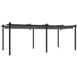 vidaXL Vrtni paviljon z zložljivo streho antracit 3x6 m aluminij | Shoptok.si