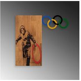 Wallity banksy - 14 WalnutBlack Decorative Wooden Wall Accessory | Eponuda.com