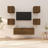vidaXL Komplet stenskih TV omaric rjavi hrast konstruiran les Cene