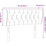  Uzglavlje s ušima tamnosmeđe 93x23x78/88 cm od tkanine | shoptok.hr