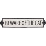  Ukrasni znak od lijevanog željeza 26x5 cm Beware of the Cat – Cijene
