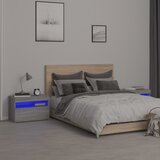  Noćni ormarići 2 kom s LED svjetlima sivog sonome 60x35x40 cm | shoptok.hr