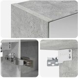  Kupaonski ormar s ogledalom Betonski sivi 100 x 14,5 x 70 cm | shoptok.hr