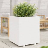 Maison Chic Vrtno cvetlično korito - Cvetlični Lonec belo 60x60x72,5 cm trdna borovina, (21789286) | Shoptok.si