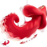 SuperLove G-Spot Tongue Thrusting Dual Vibrator with App Red Cene