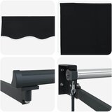 Ručna zlačivna tenda s LED diodama Crna i antracit 4 × 3 m | shoptok.hr