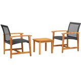  3-dijelni bistro set od poliratana i bagremovog drva crni | shoptok.hr