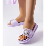  Purple flip-flops adorned with rhinestones Griegsvei | ePonuda.com