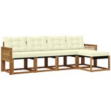 vidaXL Zunanja garnitura za sedenje z blazino 5 pcs Naravna in smetana, (5000280537) | Shoptok.si