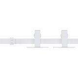 Mini set za klizna vrata ormarića ugljični čelik bijeli 152 cm | shoptok.hr