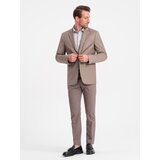 Ombre Men's classic blazer with pillowcase pocket - beige | Shoptok.si
