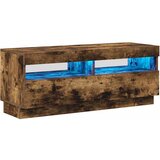 TV ormarić s LED svjetlima boja dimljenog hrasta 100x35x40 cm | Eponuda.com